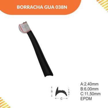Imagem de 10 Metros da Borracha Gua038n Vedação de Janela E Porta Alumínios - Br