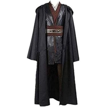 Imagem de Fantasia de cosplay Darth Vader fantasia Jedi Knight capa feita sob medida para Halloween, Masculino P, One Size