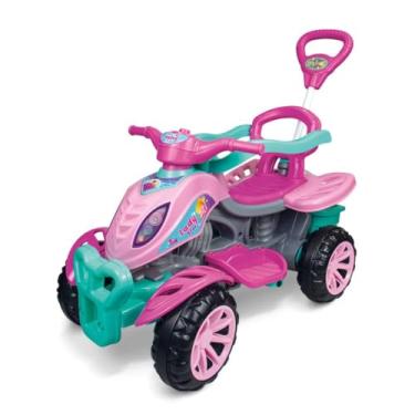 Imagem de Quadriciclo Infantil Carrinho De Passeio Moto (Lady Star Rosa)