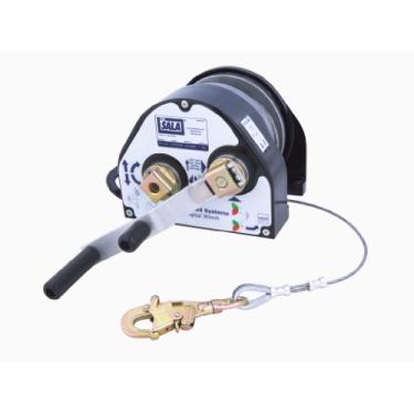 Imagem de 3M DBI-SALA Advanced 8518558 Sistema Espacial Confinado c/guincho 60", cabo de aço inoxidável de 3/16", gancho giratório, suporte de montagem, preto/prata