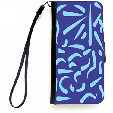 Imagem de Rikki Knight Capa carteira flip azul com aba magnética para Apple iPhone 5c