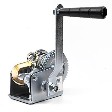 Imagem de PROFLine Guincho manual de 362 kg, cabo de aço, reboque de barco, engrenagem catraca bidirecional, manivela manual com fio de aço de 8 m para reboque de caminhão ATV