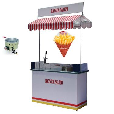 Imagem de Barraca de fritura em geral com a mesa aço inox Mod 3032