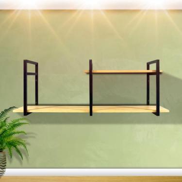 Imagem de Prateleira Elegante Suspensa Organizadora Moderna 1,20 Cm - Metal deco