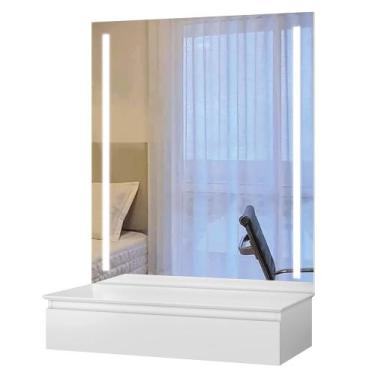 Imagem de Penteadeira Camarim Lyon Com Espelho Led Mavaular, Branco