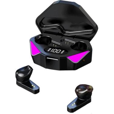 Imagem de Fones de Ouvido Bluetooth 5.3 sem Fio, Display LED Digital, Estojo de Carregamento com Luzes RGB, Para Games, Música, Corrida Experiência Imersiva Design Ergonômico - D7 Store