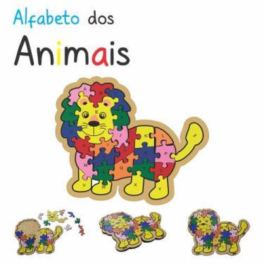Imagem de Briquedo educativo alfabeto quebra cabeca LEAO escolar - INDÚSTRIA FEN