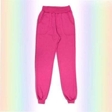 Imagem de Calça Moletom Com Punho Infantil Bebê Inverno Menina - Paraíso Do Conj