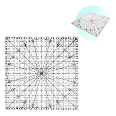 Imagem de Régua 30x30cm Acrílico Para Artesanato Patchwork Scrapbook - Levolpe
