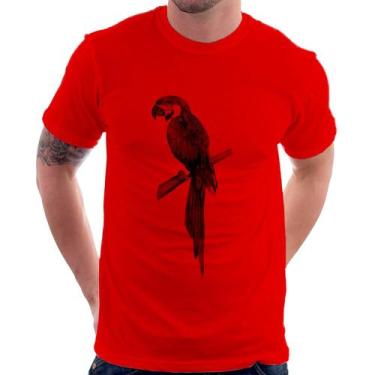 Imagem de Camiseta Arara Azul - Foca na Moda, Vermelho, GGG