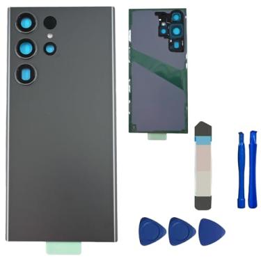 Imagem de Dogxiong Galaxy S23 Ultra Green Back Glass Substituição para Samsung Galaxy S23 Ultra 5G Capa de Vidro Traseira com Lente de Câmera Pré-Instalada e Adesivo + Kits de Ferramentas de Reparo