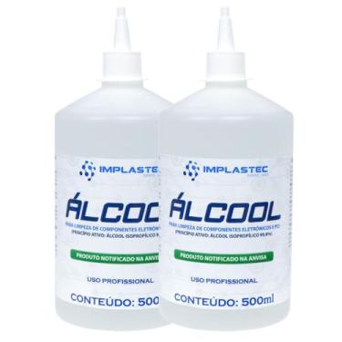 Imagem de Kit 2 Álcool Isopropilico 500ml - 99,8% PCI Limpeza Eletrônica, Placas