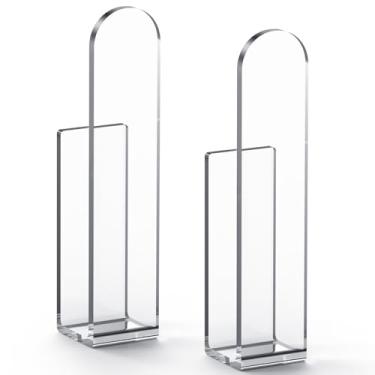 Imagem de Vodolo 2 peças de organizador de chapéus de acrílico para bonés de beisebol, ganchos de chapéus transparentes multiuso, suporte de chapéu na parede, suporte de chapéu adesivo forte montado na parede