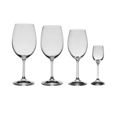 Imagem de Jogo de Taças De Cristal Bohemia Para Vinho e Licor Roberta 24 Peças -
