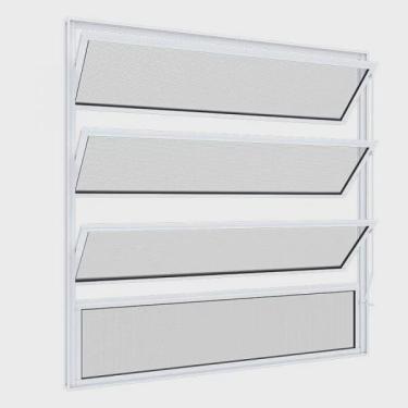Imagem de Janela Basculante sem Grade Riobras Alumínio 80cmx80cm Branco