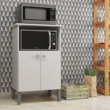 Imagem de Balcão 2 Fornos Forno e Microondas com 2 Portas e Prateleira