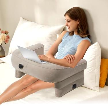 Imagem de Travesseiro de leitura para jogos, descanso de braço extra grande para adultos, almofada de espuma viscoelástica para ler, trabalhar, escrever, jogar deck a vapor ou sentar na cama, sofá