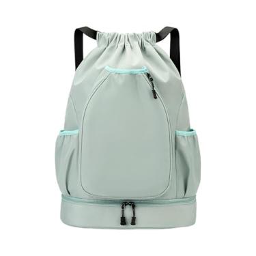 Imagem de Deevoka Mochila de tênis, bolsa de badminton, bolsa de ginástica com compartimento de sapatos, mochila esportiva para squash raquete de tênis pickleball, Verde
