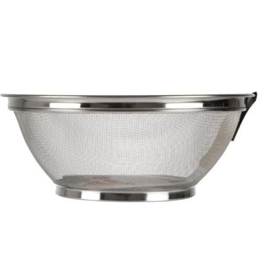 Imagem de Escorredor De Macarrão Alimentos Cesta Para Frutas Aço Inox Multiuso(PRATA 22CM)