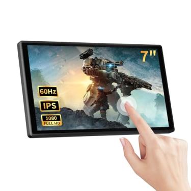 Imagem de PeakDo Tela sensível ao toque portátil de 7 polegadas, mini monitor HDMI USB C de 1080p 60 Hz, tela LCD IPS ultrafina e leve para jogos, trabalho, PS5, Xbox, Switch, laptop, PC