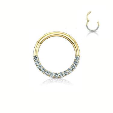 Imagem de Piercing Titanio Argola Cravejada Mamilo Orelha - Oremte