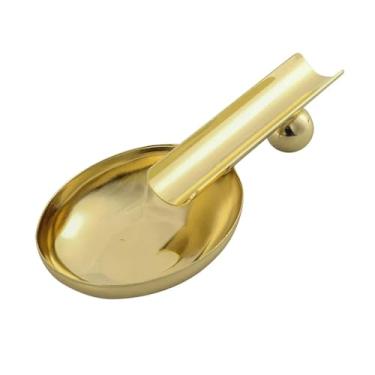 Imagem de Cinzeiro Cinzeiro de metal, cinzeiro para charuto, bandeja de cinzas, aço inoxidável, suporte para charuto, tabaco Cinzeiro de Mesa(Yellow)