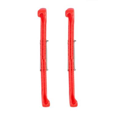 Imagem de Yctze 1 par de Protetores de Lâmina de Skate de Gelo de Plástico Durável para Concreto Duro - Ideal para Patinação Artística e Hóquei (Vermelho #02)