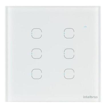 Imagem de Interruptor Smart Wifi Touch 6 Teclas Ews 1006 Intelbras Branco