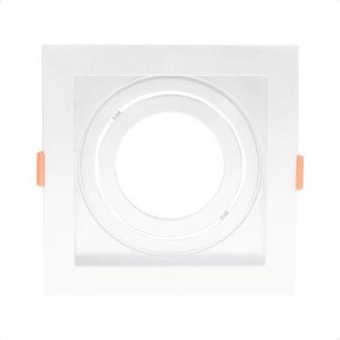 Imagem de Spot Embutir Recuado Par 30 E27 Quadrado Direcionável Branco - Blumena