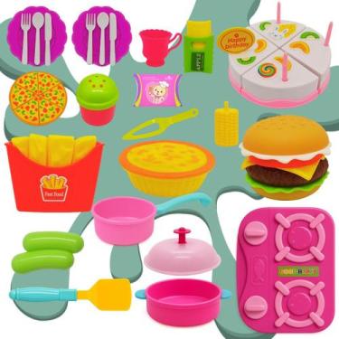 Imagem de Kit Cozinha Completo Brinquedo Infantil Bolo Crec Crec Pizza - STORE S