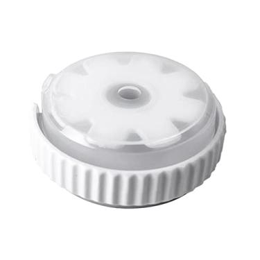 Imagem de Caixa organizadora de cabos portátil para fones de ouvido e fones de ouvido, enrolador pequeno, leve, carretel de armazenamento compacto para fios e carregadores, design fofo, branco