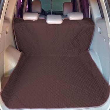 Imagem de Capa Protetora de Carro 130x160 Porta Malas Pet Cachorros Matelado Impermeável Grande Marrom