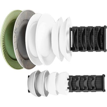 Imagem de Rack De Pratos Para Armário, Racks De Secagem De Pratos Sob A Pia Suporte De Escorredor De Pratos Com Slots Removíveis, Rack De Secagem De Louças Organizador De Armazenamento De Cozinha (10