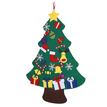 Imagem de DIY FELTA MARAL DE ÁRVORA DE NATALES ORNAMENTOS DE PEDROS PARA CRIANÇAS Decorações Festivas Com Fixadores PARA Decoração DE Supermercado DE Escolas Em Casa (C)