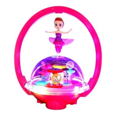 Imagem de Sereia Flutuante Brinquedo Boneca Luz e Som Gira 360 Graus - Toys