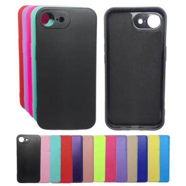 Imagem de Capa Aveludada Proteção Capinha Para Iphone 16e Silicone - Mustangshop