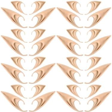 Imagem de FRESHME Renaissance Fairy Elf Ears - 16 Pairs Pixie Ears Long and Short Style Soft Pointed Vampire Ears for Women Adult Men Renaissance Costume Makeup Cosplay Anime Masquerade Accessories