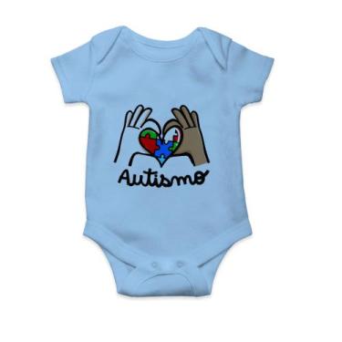 Imagem de Body Bebê Infantil Autismo - Estampa Especial Para Apoiar A Causa! Con