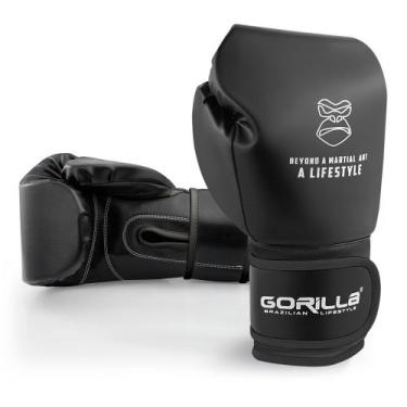 Imagem de Luva De Boxe 12Oz Profissional Black Classic Gorilla Luta Artes Marcia