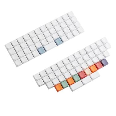 Imagem de Teclas PBT coloridas em branco XDA DSA adequadas para teclado MX Ortholinear Layout XD75 ID75 Split36 Split46 Planck Preonic Niu40 (XDA 96)
