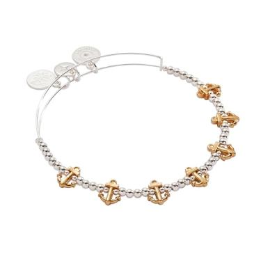 Imagem de Alex and Ani Pulseira com contas de âncora, One Size, Latão, Sem Pedra Preciosa