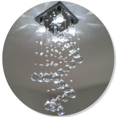Imagem de Lustre de cristal 20x20cm x 60cm altura espiral - ArtCristal