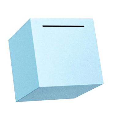 Imagem de Cofrinho adulto, cofrinho de aço inoxidável, cofrinho de metal, cofrinho para adultos deve quebrar para abrir (azul, 20 cm)