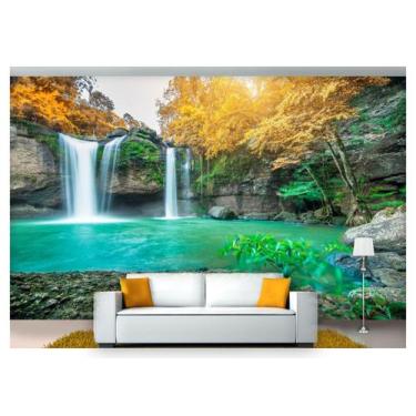 Imagem de Papel De Parede Cachoeira Natureza Mata 3D Nch172 - Você Decora
