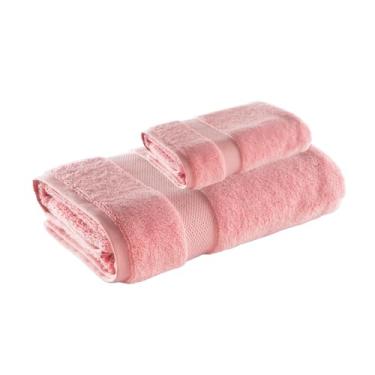Imagem de Jogo de Toalha de Banho e Rosto Super Soft Zero Twist, 2 pe�as, Algod�o, Toque Macio, 500g/m�, Altihaus, Alta Absor��o, Durabilidade (Rosa)