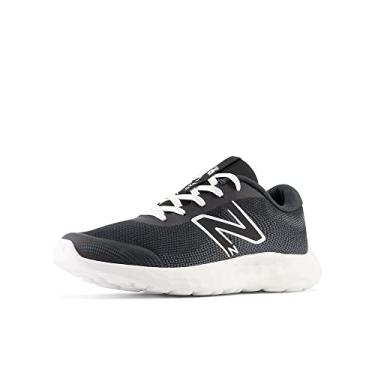 Imagem de New Balance Tênis masculino 520v8 - Criança pequena e grande, Preto/Branco/Phantom, 16