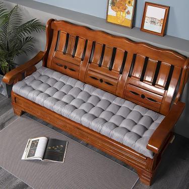 Imagem de Almofadas De Banco De Paletes, Almofadas De Banco Antiderrapantes Para Móveis De Exterior, Substituição De Almofada De Cadeira De Balanço Retangular, Almofadas De Palet, Grey, 48x170cm