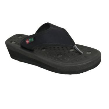 Imagem de Sandália Salto Magnética Asa Delta A Preto 34 Par - Terumi