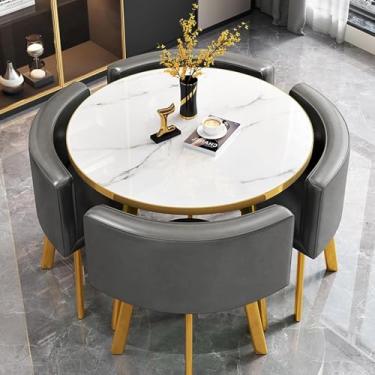 Imagem de Mesa De Clube De Sala De Recepção De Escritório, Combinação De Mesa E Cadeira De Recepção, Cadeira De Couro Pu Estilo Retrô Pernas De Metal, Mesa E Cadeir, Dark Gray