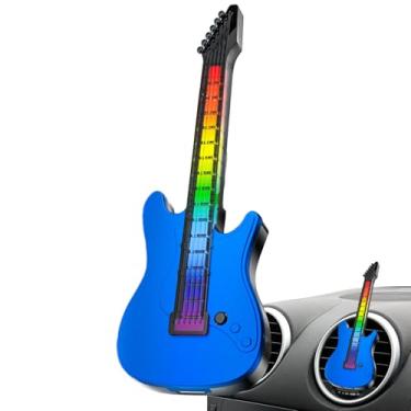 Imagem de Purificador De Ar Para Carro,Remove Maus Cheiros Da Ventilação Com Luz Ambiente - Pequeno Purificador de Ar Automóvel em Forma de Guitarra para Carros Camionetas Autocaravanas